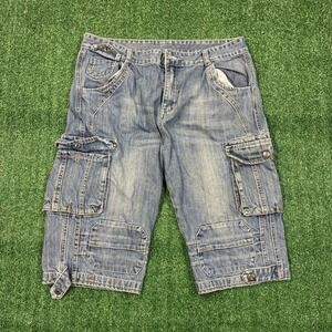 Vintage Baggy Denim Cargo Shorts